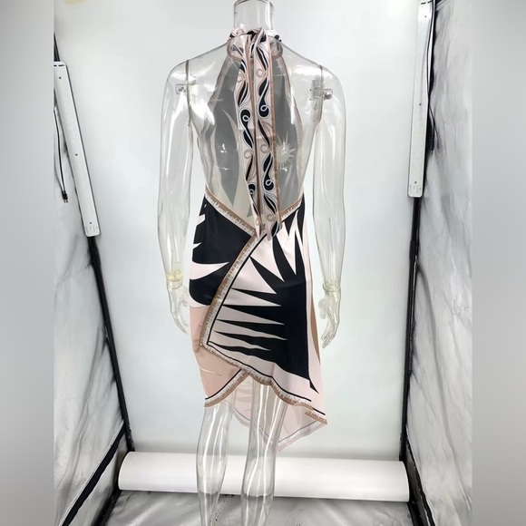 Unbranded Pink and black halter tie dress - Picture 6 of 12